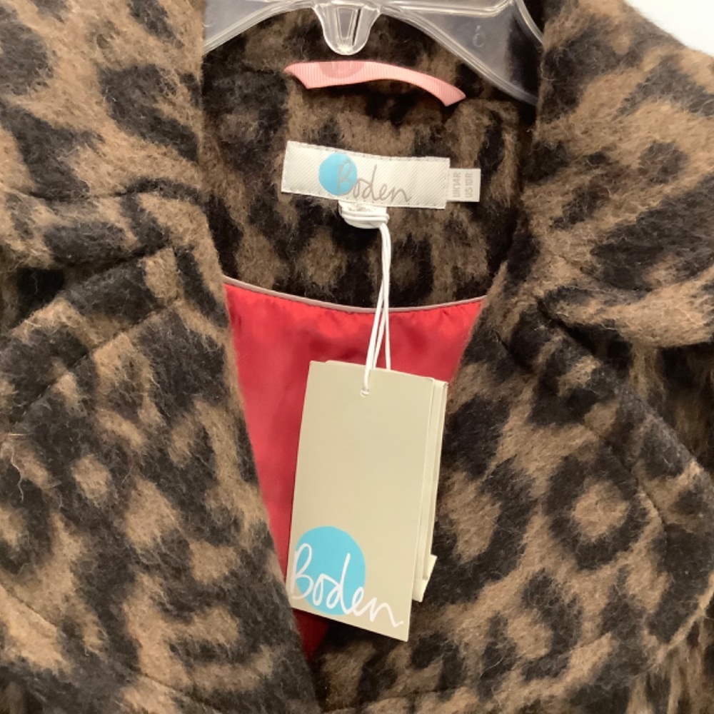 NWT Boden Leopard Print Pea Coat - Picture 3 of 11